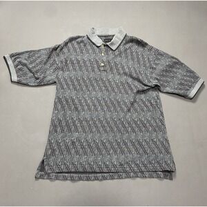 Bogari Studio Italy Gray Polo 100% Cotton Soft! Men's Size M